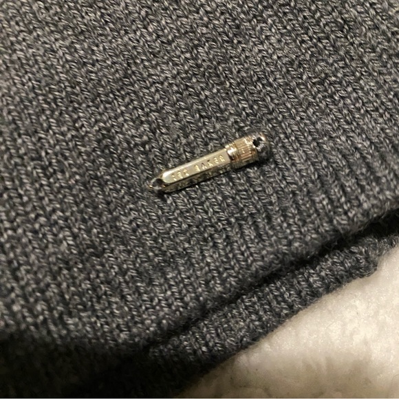 TED BAKER womens wool blend sweater knit midi skirt gray asymmetrical st… - Picture 4 of 4